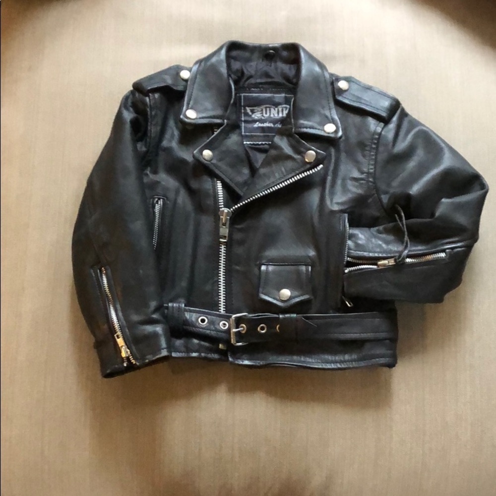 Little rock star leather biker  jacket